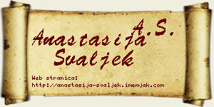 Anastasija Švaljek vizit kartica